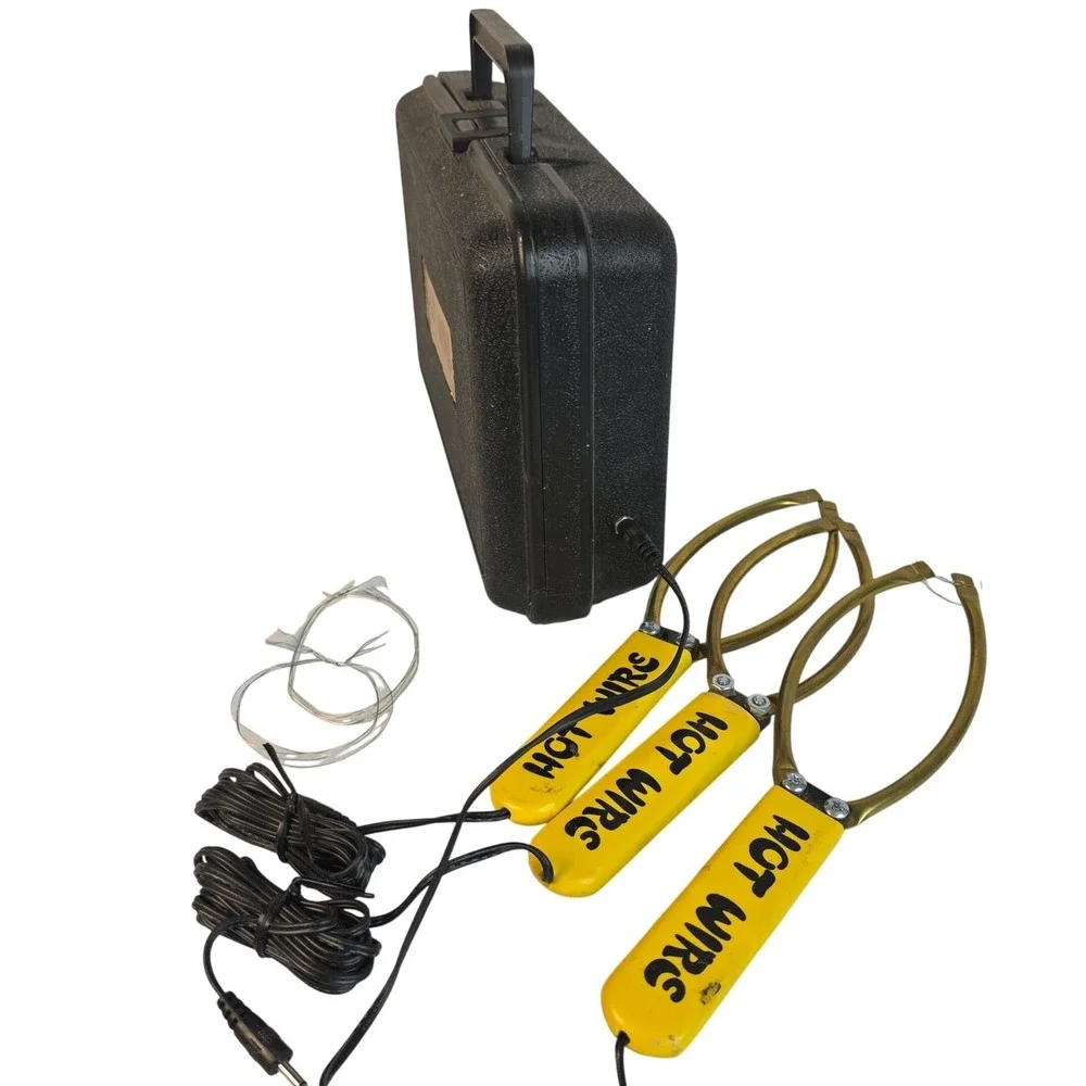 Original Hot Wire Village Sculpting Tool Set Foam Cutter 3 Wands & Case